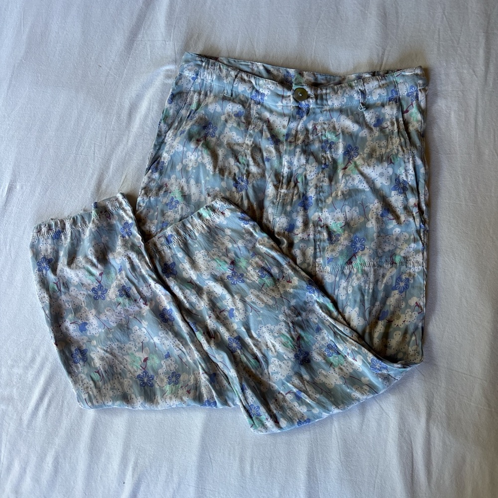 Acacia Swimwear Blue Cherry Blossom Pants